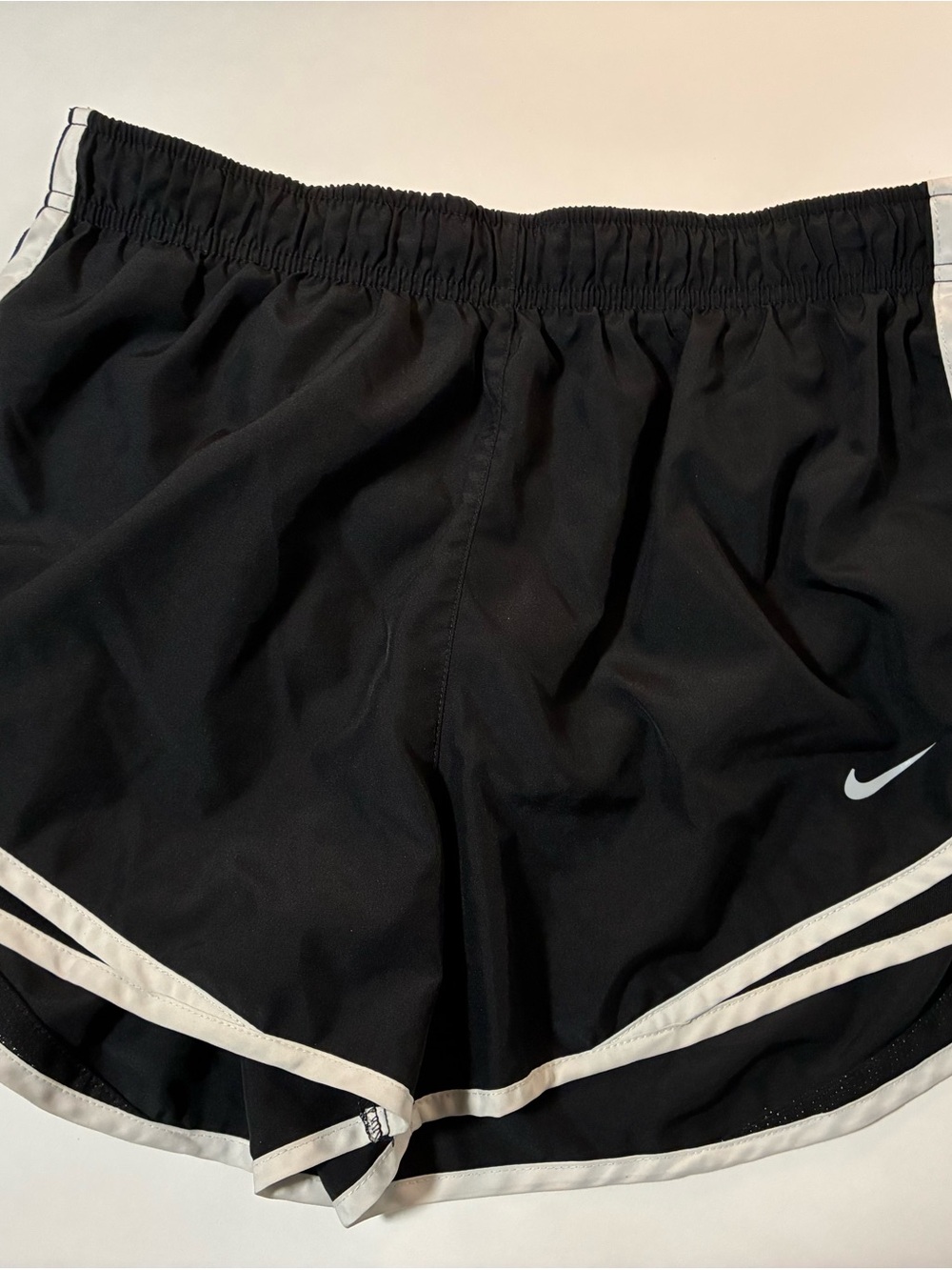 Nike Black Women's Running Shorts with White Trim